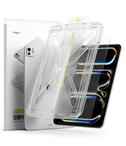 Ringke Easy Slide Glass Kompatibel mit iPad Pro 11 Zoll (M4, 2024) Panzerglas Schutzfolie mit Installationstool, HD-Qualität 9H Härte Gehärtetes Glas Displayschutz von Ringke