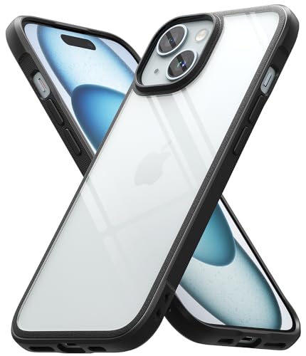 Ringke Fusion Bold Case Kompatibel mit iPhone 15 Hülle, Bequemer Griff TPU-Rahmen Harte PC-Rückseite, Anti-Vergilbung Durchsichtige Handyhülle für iPhone 15 6,1" - Schwarz von Ringke