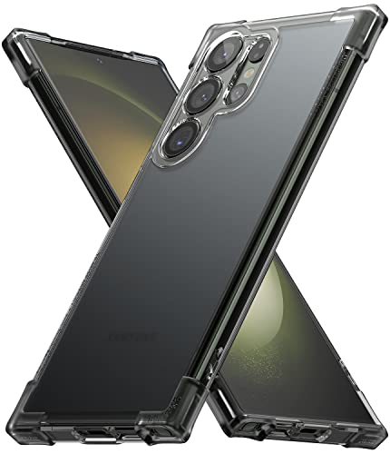 Ringke Fusion Bumper Case Kompatibel mit Samsung Galaxy S23 Ultra 6.8 Zoll (2023) Hülle, [Stoßfeste] Robuster Stoßfänger Matt Handyhülle - Matte Smoke Black von Ringke