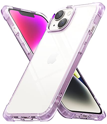 Ringke Fusion Bumper Case Kompatibel mit iPhone 14 Hülle (6.1"), Robuster Stoßfänger Stoßfeste Handyhülle - Clear Purple von Ringke