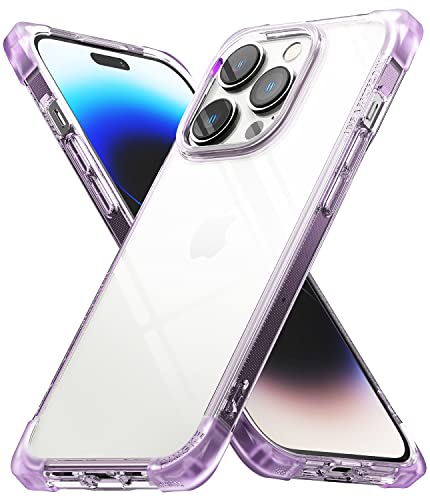 Ringke Fusion Bumper Case Kompatibel mit iPhone 14 Pro Hülle (6.1"), Robuster Stoßfänger Stoßfeste Handyhülle - Clear Purple von Ringke