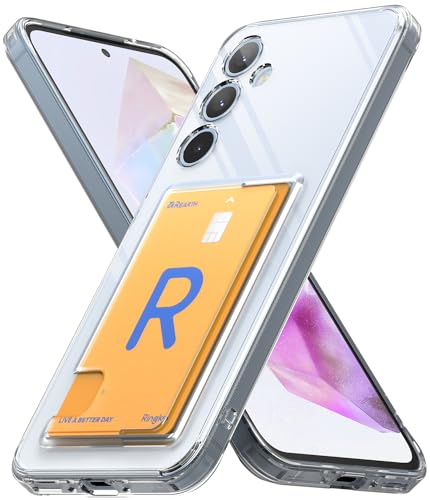 Ringke Fusion Card Case Kompatibel mit Samsung Galaxy A35 5G Hülle, Hart-PC Kratzfeste Transparente Handyhülle mit Kartenfach Kartenhülle - Clear von Ringke