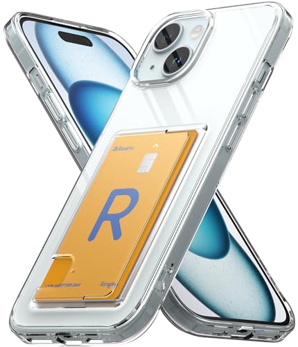 Ringke Fusion Card Case Kompatibel mit iPhone 15 Hülle, Durchsichtige Handyhülle mit Handy Kartenhalter Kartenfach Handy Wallet Hülle für iPhone 15 6,1" - Clear von Ringke