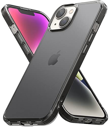 Ringke Fusion Case Kompatibel mit iPhone 14 Plus Hülle, Kratzfeste Anti-Fingerabdruck Transparent Handyhülle für iPhone 14 Plus 6.7 Zoll (2022) - Matte Smoke Black von Ringke