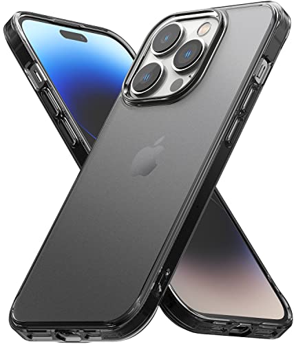 Ringke Fusion Case Kompatibel mit iPhone 14 Pro Max Hülle, Kratzfeste Anti-Fingerabdruck Transparent Handyhülle für iPhone 14 Pro Max 6.7 Zoll (2022) - Matte Smoke Black von Ringke