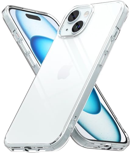 Ringke Fusion Case Kompatibel mit iPhone 15 Hülle, Weiche Bumper Hart Transparent Back Kratzfest Anti-Gelb Durchsichtige Handyhülle für iPhone 15 6,1" - Clear von Ringke
