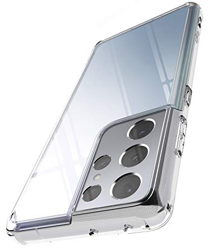 Ringke Fusion Handyhülle Kompatibel mit Galaxy S21 Ultra Hülle Transparent Weiche TPU Schutzhülle - Clear von Ringke