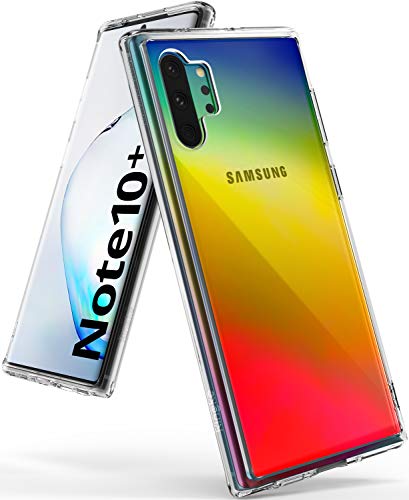 Ringke Fusion Kompatibel mit Galaxy Note 10 Plus, Ultra Dünn Stoßfest Flexibel Silikon Rahmen mit Hart PC Rückseite - Klar von Ringke