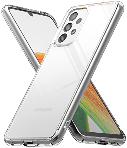 Ringke Fusion Kompatibel mit Samsung Galaxy A33 5G (2022) Hülle, Stoßfeste Transparente Rückseite mit TPU Rahmen Schutzhülle mit Band-Löcher - Clear von Ringke