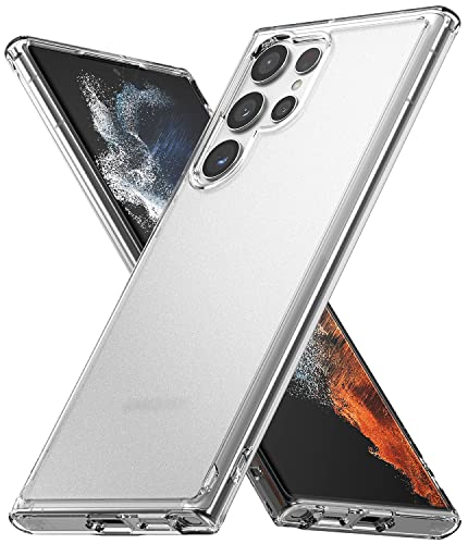 Ringke Fusion Kompatibel mit Samsung Galaxy S22 Ultra 5G Hülle Anti Fingerabdruck Matt Rückseite Satin Textur Case - Matte Clear von Ringke