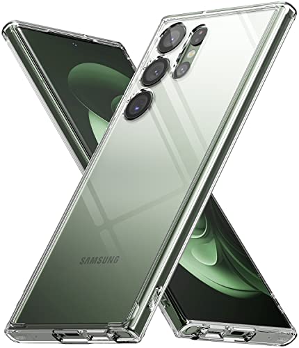 Ringke Fusion Kompatibel mit Samsung Galaxy S23 Ultra 5G (2023) Hülle Transparent Dünn Weiche Silikon Rahmen Case mit Band Löcher - Clear von Ringke