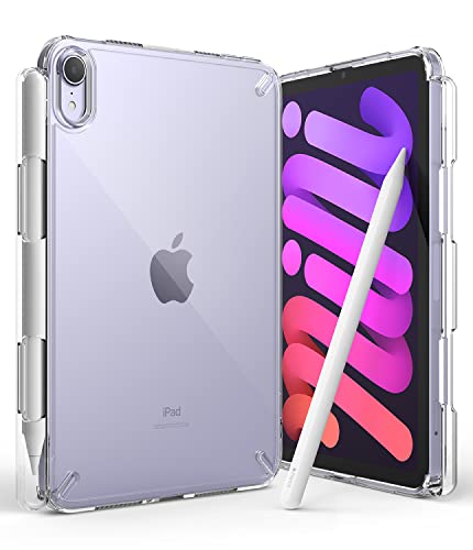 Ringke Fusion Case Kompatibel mit iPad Mini 7 (A17 Pro, 2024) / 6 (2021) Generation Hülle, Transparent Harte Rücken Stoßfest TPU Bumper Schutzhülle mit Stiftehalter mit Überladungsschutz - Clear von Ringke