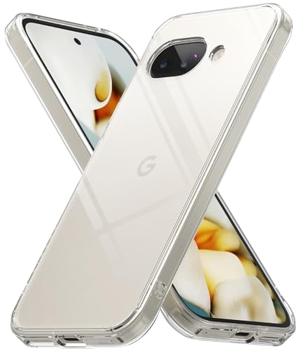 Ringke Fusion [Langanhaltende Transparenz] Kompatibel mit Google Pixel 9a Hülle, Weiche Bumper Hart Transparent Back Minimale Gelbfärbung Kratzfest Handyhülle - Clear von Ringke