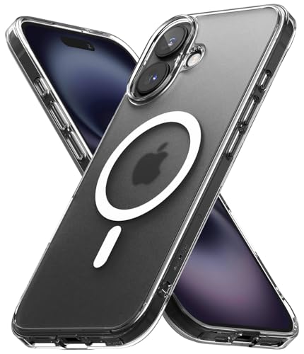 Ringke Fusion Magnetic Case [Kompatibel mit MagSafe] für iPhone 16 Plus Hülle, Mattes PC Anti-Fingerabdruck Rückenteil Stoßfeste TPU Bumper Handyhülle für Magnet-Ladegerät/Zubehör - Matte Clear von Ringke