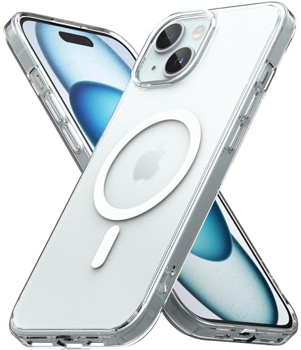 Ringke Fusion Magnetic Case Kompatibel mit iPhone 15 Plus Hülle Kompatibel mit MagSafe, Transluzente Frostklare Rückseite Anti-Vergilbung Magnetische Handyhülle - Matte Clear von Ringke