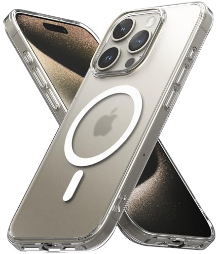 Ringke Fusion Magnetic Case Kompatibel mit iPhone 15 Pro Max Hülle Kompatibel mit MagSafe, Transluzente Frostklare Rückseite Anti-Vergilbung Magnetische Handyhülle - Matte Clear von Ringke