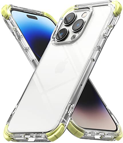 Ringke Fusion Plus Case Kompatibel mit iPhone 14 Pro Max Hülle, Silikon Bumper und Transparente TPU Case für iPhone 14 Pro Max 6.7 Zoll (2022) - Lime Glow von Ringke