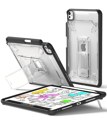 Ringke Fusion Sketch Stand Kompatibel mit iPad Pro 11 Zoll Hülle (M4, 2024) mit Stifthalter, Anti-Vergilbung Stoßfest Kratzfest mit Integriertem Ständer - Black von Ringke