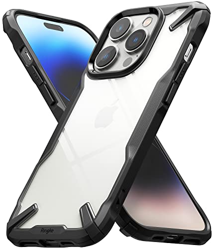 Ringke Fusion-X Case Kompatibel mit iPhone 14 Pro Hülle, Strapazierfähiger TPU Stoßfänger Handyhülle für iPhone 14 Pro 6.1 Zoll (2022) - Black von Ringke