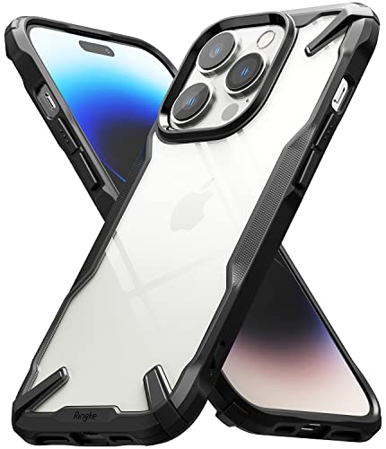 Ringke Fusion-X Case Kompatibel mit iPhone 14 Pro Max Hülle, Strapazierfähiger TPU Stoßfänger Handyhülle für iPhone 14 Pro Max 6.7 Zoll (2022) - Black von Ringke