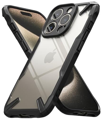 Ringke Fusion-X Case Kompatibel mit iPhone 15 Pro Hülle, [Militärischer Schutz] Stoßfest Fingerabdruckfest Handyhülle für iPhone 15 Pro 6,1" - Black von Ringke
