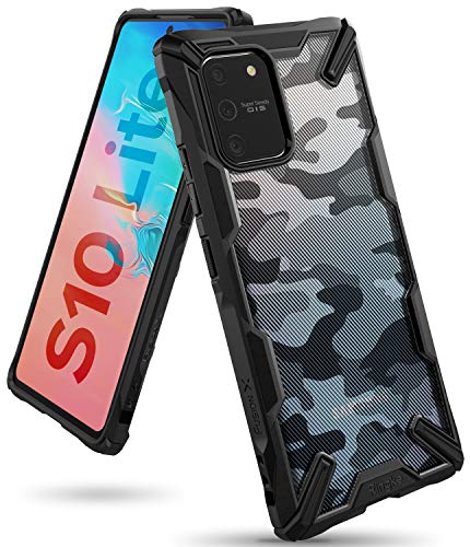 Ringke Fusion-X DDP fürs Galaxy S10 Lite Hülle, Militär Muster Rückseite mit Verbesserter TPU Silikon Bumper Schutz für S10 Lite - Camo Black von Ringke