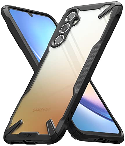 Ringke Fusion-X Kompatibel mit Samsung Galaxy A34 5G (2023) Hülle, [Fallschutz in Militärqualität] Handschlaufe Loch mit Verstärkter Seitenschutzhülle für Galaxy A34 - Black von Ringke
