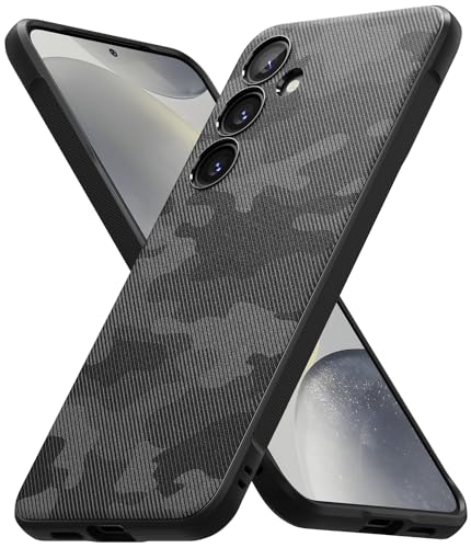 Ringke Onyx Case Kompatibel mit Samsung Galaxy S24 Plus Hülle 6,7 Zoll (2024), rutschfeste Flexibel TPU Kratzfeste Dünne Handyhülle mit Design Muster - Camo Black von Ringke