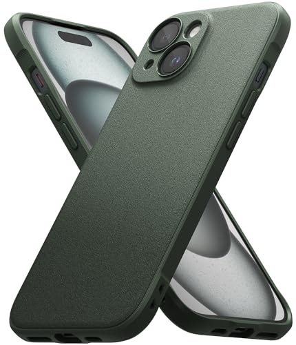 Ringke Onyx Case Kompatibel mit iPhone 15 Plus Hülle, Verbesserte Griffigkeit TPU Stoßfänger Handyhülle für iPhone 15 Plus 6,7" - Dark Green von Ringke