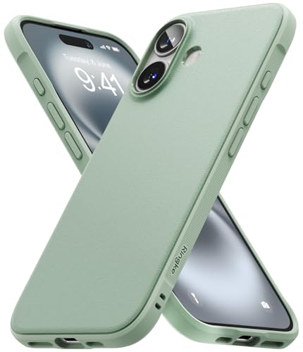Ringke Onyx Case Kompatibel mit iPhone 16 Plus Hülle, [Fester Griff] rutschfest Schlankes Slim Fit Einzigartige Textur TPU Robuste Stoßfeste Anti-Kratzer Handyhülle - Mint von Ringke