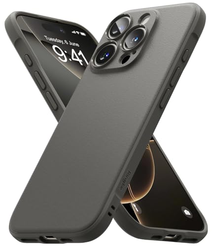 Ringke Onyx Case Kompatibel mit iPhone 16 Pro Hülle, [Fester Griff] rutschfest Schlankes Slim Fit Einzigartige Textur TPU Robuste Stoßfeste Anti-Kratzer Handyhülle - Gray von Ringke