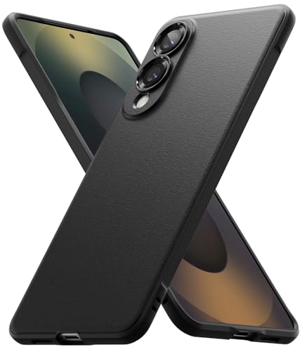 Ringke Onyx [Fester Griff] Kompatibel mit Samsung Galaxy S25 Edge Hülle, rutschfest Elegantes Design Passgenaue TPU Stoßfest Kratzfest Einzigartige Textur HandyHülle - Black von Ringke