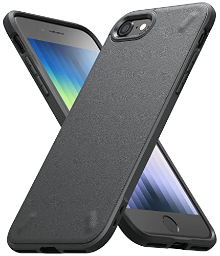 Ringke Onyx Kompatibel mit iPhone SE 2022 5G (SE 3) Hülle und iPhone SE 2020, iPhone 8, iPhone 7, Silikon TPU Eckenschutz Stoßfest Dünn Kratzfest Panzerhülle - Dark Gray von Ringke