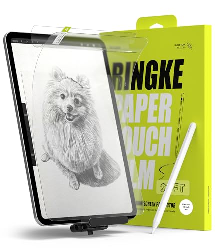 Ringke Paper Touch Film Soft Kompatibel mit iPad Pro 11 Inch M4 (2024) Displayschutz Papiergefühl Matte Oberfläche Schutzfolie, 2 Stück von Ringke