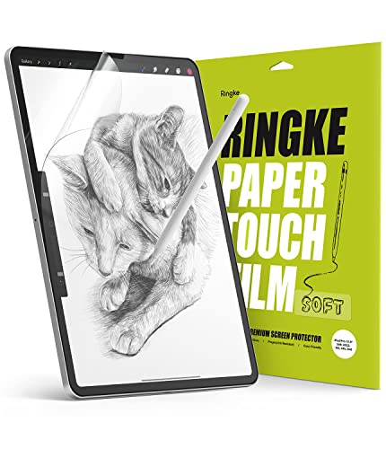 Ringke Paper Touch Film Soft Kompatibel mit iPad Pro 12,9 Zoll 2022/2021/2020/2018 (6./5./4./3. Gen) Papiergefühl Matte Displayschutz Schutzfolie von Ringke