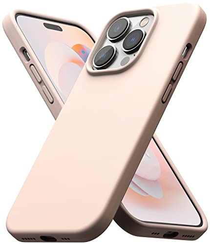 Ringke Silicone Case Kompatibel mit iPhone 14 Pro Hülle, Dünne Slim Silikon Handyhülle für iPhone 14 Pro 6.1 Zoll (2022) - Pink Sand von Ringke