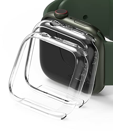 Ringke Slim Case [2 Stück] Kompatibel mit Apple Watch Series 9/8/7 (41mm) Hülle Schlanke und Leichte PC Schützhülle - Clear & Clear von Ringke
