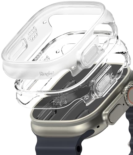 Ringke Slim Case [2 Stück] Kompatibel mit Apple Watch Ultra 2 (2023) / Ultra 49mm Hülle Hart PC Cover - Clear & Alpine Clear von Ringke