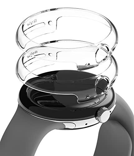 Ringke Slim Case [2 Stück] Kompatibel mit Google Pixel Watch Hülle Hart PC Cover für Pixel Watch 41mm - Clear & Clear von Ringke