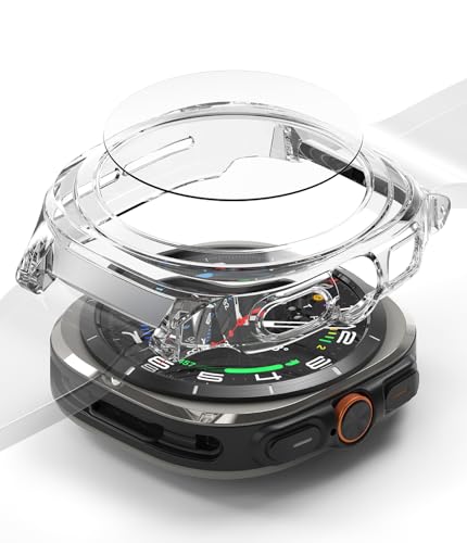 Ringke Slim Extend & Glass Kompatibel mit Samsung Galaxy Watch Ultra 47mm Hülle, Dünne Harte PC Uhren Armband Kompatibilitäts Schutzhülle mit Kratzfest Panzerglas Displayschutz - Clear von Ringke