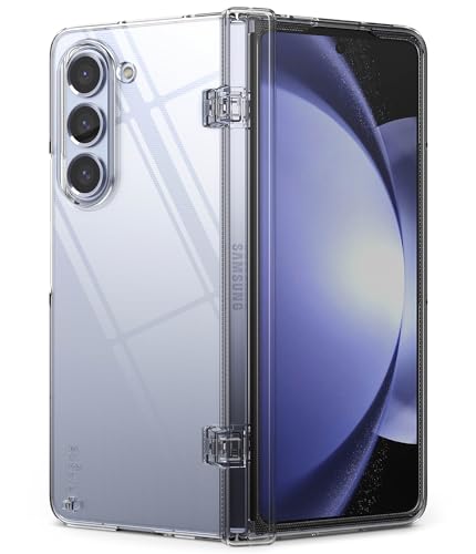 Ringke Slim Hinge Case Kompatibel mit Galaxy Z Fold 5 Hülle, Hart PC Handyhülle mit Scharnierschutz für Z Fold 5 5G - Transparente Clear von Ringke
