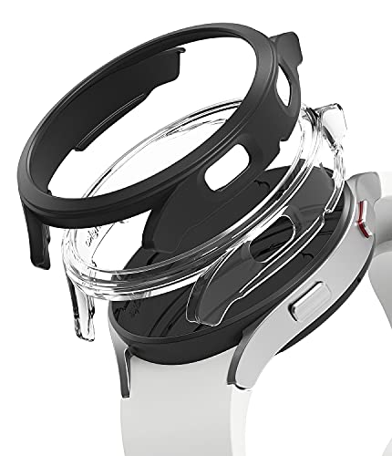 Ringke Slim Kompatibel mit Galaxy Watch 4 40mm Hülle - Clear & Black [2 Pack] von Ringke
