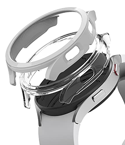 Ringke Slim Kompatibel mit Galaxy Watch 4 44mm Hülle - Clear & Light Gray [2 Pack] von Ringke