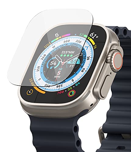 Ringke Tempered Glass Screen Protector [4er Pack] Kompatibel mit Apple Watch Ultra 2 (2023) / Ultra 49mm Panzerglas Vollständige Schutzfolie von Ringke