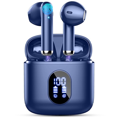 Bluetooth Kopfhörer, Kopfhörer Kabellos Bluetooth 5.3 In Ear Kopfhörer, 2024 Kabellose Kopfhörer mit 4 ENC Mic, Noise Cancelling Earbuds 30Std Tiefer Bass, USB-C, IP7 Wasserdicht Ohrhörer, LED-Anzeige von Rinsmola