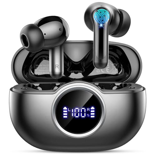Kopfhörer Kabellos Bluetooth 5.4, Bluetooth Kopfhörer In Ear 2025 Kabellose Kopfhörer Tiefer Bass, ENC Noise Cancelling Mic Wireless Earbuds 36Std Wireless Ohrhörer, IP7 Wasserdicht/USB-C/LED-Anzeige Kopfhörer Kabellos Bluetooth 5.4, Bluetooth Kopfhörer In Ear 2025 Kabellose Kopfhörer Tiefer Bass, ENC Noise Cancelling Mic Wireless Earbuds 36Std Wireless Ohrhörer, IP7 Wasserdicht/USB-C/LED-Anzeige von Rinsmola