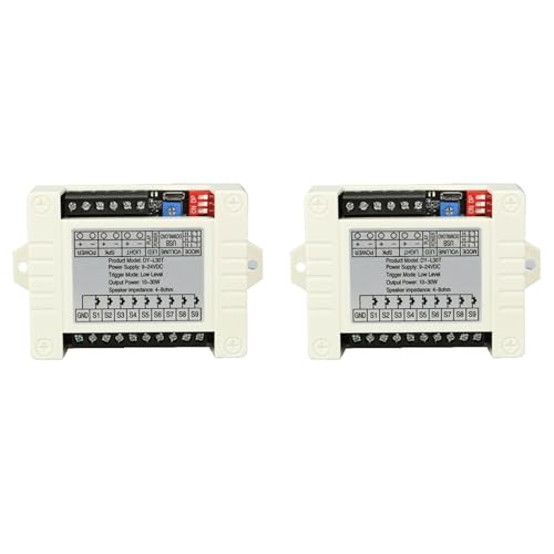 Rinteea 2X 30 W MP3-Sprachwiedergabemodul DY-L30T 9 Trigger-Musik-Player-Leistungsverstärkerplatine TF-Karte 32 G Max. WAV DC 12 V 24 V MP3 B Rinteea 2X 30 W MP3-Sprachwiedergabemodul DY-L30T 9 Trigger-Musik-Player-Leistungsverstärkerplatine TF-Karte 32 G Max. WAV DC 12 V 24 V MP3 B von Rinteea
