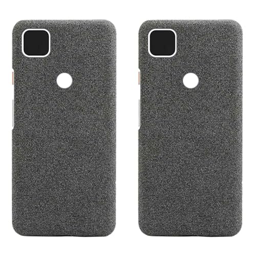 Rinteea 2X Telefon Shell Stoff Muster Ledertasche Pixel Anti Drop Schutzhülle Geeignet für Pixel 4A () von Rinteea