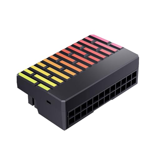 Rinteea ATX 24-Pin 90°-Stromanschlussadapter 5 V 3-Pin ARGB 24-Pin Buchse auf Stecker 90° Stromadapter DIY für Desktop-PC Schwarz Rinteea ATX 24-Pin 90°-Stromanschlussadapter 5 V 3-Pin ARGB 24-Pin Buchse auf Stecker 90° Stromadapter DIY für Desktop-PC Schwarz von Rinteea