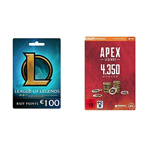 League of Legends ‚Ǩ100 Prepaid Gift Card (15000 Riot Points) & APEX Legends - 4.350 Coins | PC Download - Origin Code von Riot Games